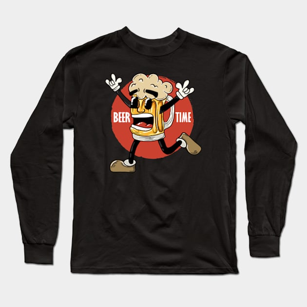 Beer Time Long Sleeve T-Shirt by arijosuaa